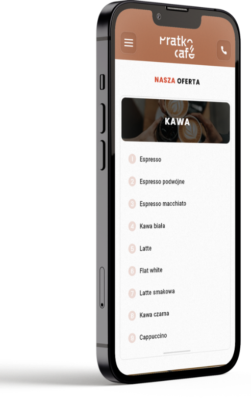 Aplikacja Pratko Cafe